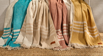 Linen plaids in different colors - Bercail 